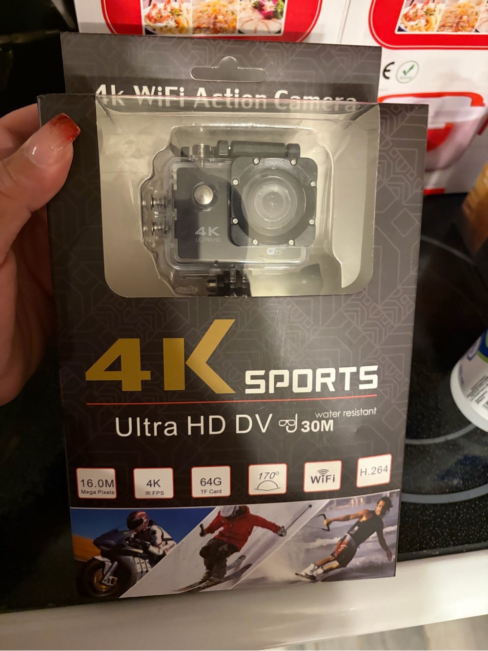 4K Sports Ultra HD Action Camera - Black